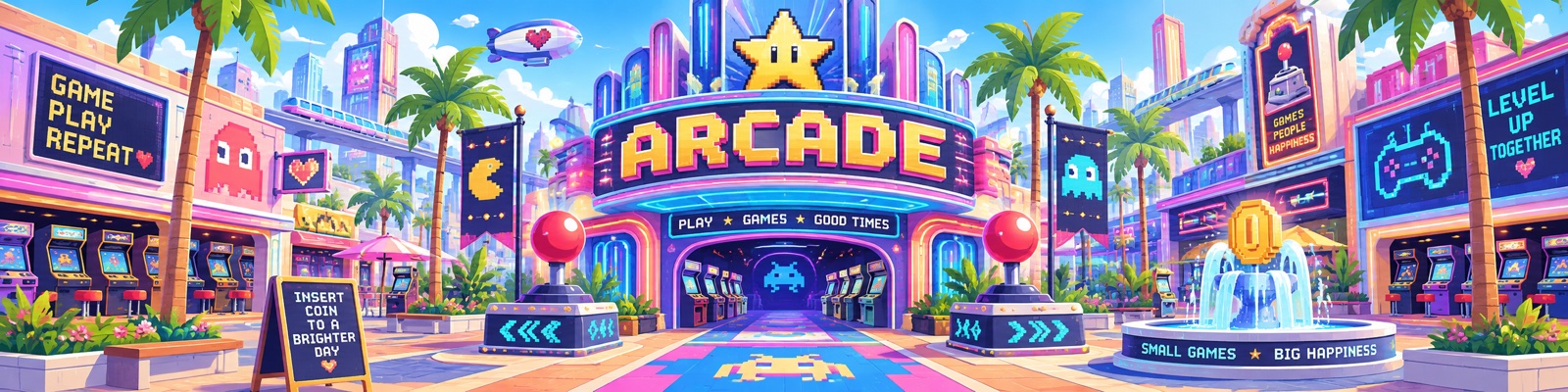 Район ARCADE — неоновая аллея ретро-автоматов